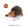 Plush hedgehog squeaky toy for dogs with 20cm size and soft brown fur - Hedgehog / Approx. 20cm / Brown
