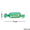 Grünes, metallisch glänzendes Katzenminze-Spielzeug in Bonbonform, 11x3cm groß - Grüne Süßigkeiten