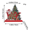 Wooden Santa Claus and Christmas tree JOY sign tabletop decoration with dimensions - Christmas Tree and Santa
