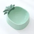 Cute mint green pineapple shaped plastic pet bowl for cats and dogs, large capacity - Pineapple Style / Green
