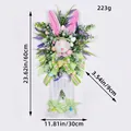 Easter bunny decorative wreath hanging with dimensions and 223g weight specification - L2-4 Wreath Item (L2-4) / 60x30cm / Colorful