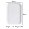Plateau blanc rectangulaire pour animaux avec bords arrondis pour accessoires - Plateau PP pour Transport (S: 24x17,3cm)
