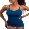 Camisola reductora sin costuras azul cerceta para control de abdomen y contorno - S / Tops / Azul marino