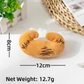 Jouet en peluche pour chat à l'herbe à chat, forme de moule jaune, taille 12x8cm - Style Croissant