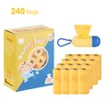 Sacs à couches jetables jaunes avec distributeur portable bleu en forme de pilule 16 rouleaux - 16 Rolls (With Dispenser) / Jaune Crème - En Boîte