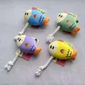 4er-Set Plüsch-Fisch-Hundespielzeuge mit robustem Baumwollseil in leuchtenden Farben - Cartoon Fisch Set / Sortierte Farben