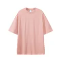 Heavyweight 330g drop shoulder cotton short sleeve t-shirt in dusty rose pink color - Light Pink
