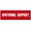 Roter Klettverschluss-Aufnäher für Hundegeschirr mit Emotional Support - S (11x3cm) / EMOTIONALER SUPPORT / Rot