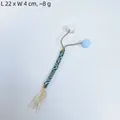 Natural silver vine cat teething stick toy with soft pom-poms and hemp rope, 22x4cm - OPP Bag / Style 4 Rainbow Rope Double Ball Silvervine