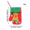 Christmas reindeer glove candy bag decoration, 16.5x12cm red felt holiday gift holder - Reindeer Style (O1-31) / 1 Piece