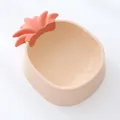 Cute pineapple-shaped plastic pet bowl for cats and dogs, large capacity in orange - Pineapple Style / Pink