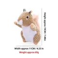 Durable squirrel plush squeaky dog toy for interactive chewing and training molar play - Squirrel Style (PT192) / Brown Squirrel
