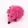 Niedliches rosa Plüschigel-Hundespielzeug aus weichem und robustem Mop-Fleece. - Igel / Fuchsia