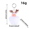 Muñeca de ángel de peluche suave adorno de árbol de Navidad con astas de reno 15cm - Estilo W3-33 (W3-33) / Blanco