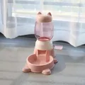 Distributeur automatique rose avec couvercle oreilles de chat et réservoir transparent - Style Tête de Chat / 1800ML / Rose