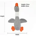 Simulation Plüschgans quietschendes Hundespielzeug, 32 cm hoch und 22 cm breit Größe - Wildgänse / Grau