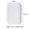 Plateau en plastique rectangulaire blanc pour fond de sac pour animaux de compagnie - Plateau PP pour Transport (M: 30,5x22cm)