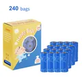 Lot de 240 sacs poubelles jetables bleus pour couches de bébé avec rouleaux parfumés - 16 Rolls / Bleu Klein - En Boîte
