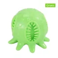 Green TPR octopus squeaky dog toy, durable molar teeth cleaning toy for interactive pet play - Green