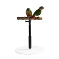 Soporte portátil para pájaros con rama de madera natural y poste telescópico ajustable - Diámetro 30, Altura Máxima 92
