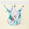 Amaca sospesa in peluche a due strati con motivo a stelle per criceti e piccoli - 20*20 / Stella a Cinque Punte Blu (Triplo Strato)