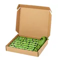 Eco-friendly green biodegradable dog poop bags set with dispenser in a kraft paper box - Capsule Dispenser With Gift Box / 24 Rolls (1.5 mil) / Green With Black Bone Pattern
