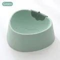 Green strawberry-shaped plastic pet bowl with anti-tip design for cats and small dogs - Strawberry Style / Green