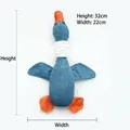 Quietschendes blaues Plüsch-Entenspielzeug für Hunde, Maße 32 cm hoch und 22 cm breit - Blaue Wildgans