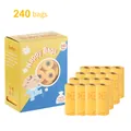 Lot en vrac de 240 sacs à couches jetables jaunes comprenant 16 rouleaux de rechange - 16 Rolls / Jaune Crème - En Boîte