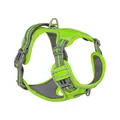 Reflektierendes neongrünes Hundegeschirr aus Nylon für mittelgroße und große Hunde - Grün QS-076 / Größe S (4–7,5 kg)