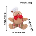 Christmas gingerbread man plush doll chef hat decor with size measurements 37cm 226g - Five-Star Gingerbread Man (Male)