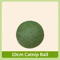 Giant 10cm catnip ball toy for cats to aid hairball relief and dental grinding - 10cm Jumbo Style / 85.00g / Green