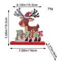 Reindeer Christmas wooden tabletop ornament with dimensions 15.5x19.5x18cm - Reindeer Wooden Plate
