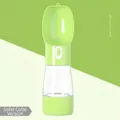 Tragbare Haustier-Wasser- und Futterflasche für Hunde in grasgrüner Unifarbe - Einfarbig / Wasser 258ml + Futter 200ml / Grasgrün