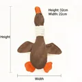 Strapazierfähiges braunes Gänse-Plüsch-Hundespielzeug, Maße 32 cm Höhe und 22 cm Breite - Braune Wildgans