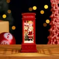Festive red Christmas telephone booth lantern with Santa Claus and glowing light - Santa Claus Telephone Booth Style