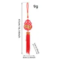 Traditional red felt Chinese New Year tassel decoration with gold Ruyi characters - God of Wealth