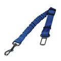 Ceinture de sécurité réglable réfléchissante bleue pour chien avec laisse élastique bungee - Style Élastique (2.5*45-74cm) / Bleu