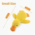 Small squeaky plush yellow duck dog toy with 25cm and 22cm dimensions for pets - Companion Duck Small / Small (25x22cm) / Yellow