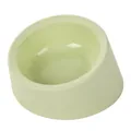 Ergonomic tilted pet food bowl for cats and dogs in a stylish light green finish - Plastic Single Bowl / Light Green