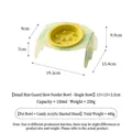 Yellow pet slow feeder bowl set with a light green acrylic tilted stand for cats - Slow Feeder Bowl / 150ML / Yellow