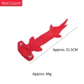 Red corn fleece squeaky lizard dog toy for aggressive chewers, 51.5cm long and 44g - Corn Velvet Dog Toy / Red