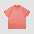 Camiseta de algodón lavado vintage en naranja coral con una estética retro desgastada. - S / Tops / Naranja Degradado