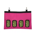 Large capacity hanging hay feeder bag in pink for rabbits and guinea pigs - Rose Red L Size / 4 Holes