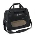 Black breathable mesh pet carrier bag for cats and small dogs with shoulder strap - Shoulder Handbag (Without Trolley) / M Medium / Black