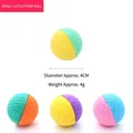 Interactive 4cm mini latex foam balls for pets in random vibrant colors - Spliced Style (Random Color) / Diameter approx. 4cm
