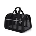 Tragbare schwarze atmungsaktive Netztasche für Katzen und kleine Hunde SKU-Modell - Schwarz