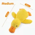 Medium size yellow corduroy plush duck squeaky dog toy with 32cm and 28cm measurements - Companion Duck Medium [Squeaky] / Medium (32x28cm) / Yellow