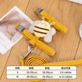 Harnais et laisse en velours côtelé abeille jaune pour petits chiens et chats - Jaune (1,8m)