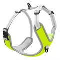 Adjustable neon green reflective dog harness with mesh lining and sturdy d-ring - M / Yellow